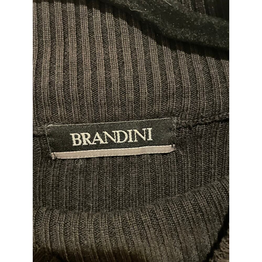 Brandini black long sleeve mock neck sweater size XL Tall
